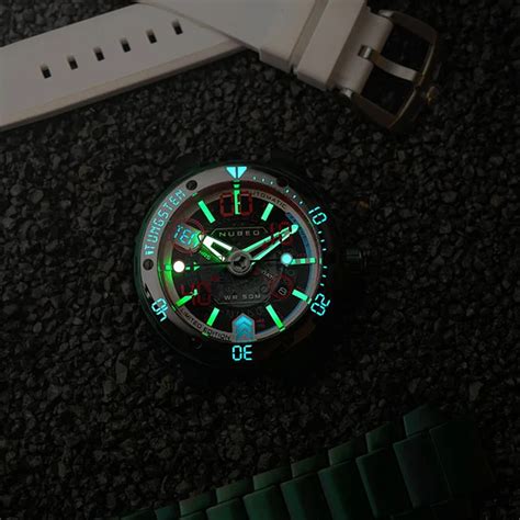 NUBEO Mariner Automatic Movt. 5 ATM Water Resistant Watch with Green ...