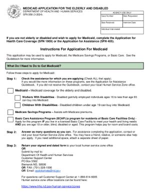 ND SFN 958 2024-2026 - Fill and Sign Printable Template Online