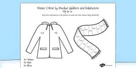 Winter Colour by Number Addition and Subtraction Up to 20 - 20