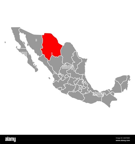 Chihuahua of Mexico map shape, travel web concept icon vector ...