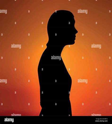 Profile woman face close up shadow Stock Vector Images - Alamy