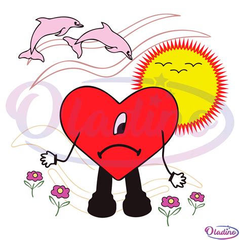 Bad Bunny Heart Svg