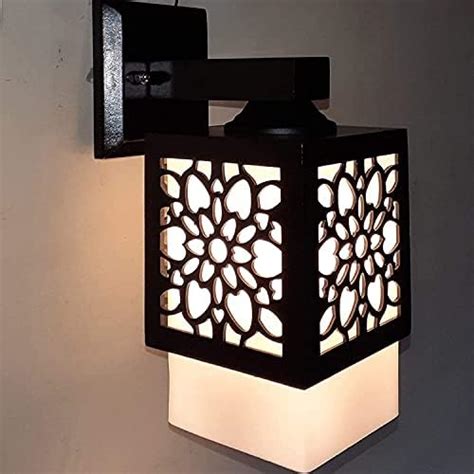 Eyeshot® Modern Style Wood and Glass Cube Shape Wall lamp Shades ...