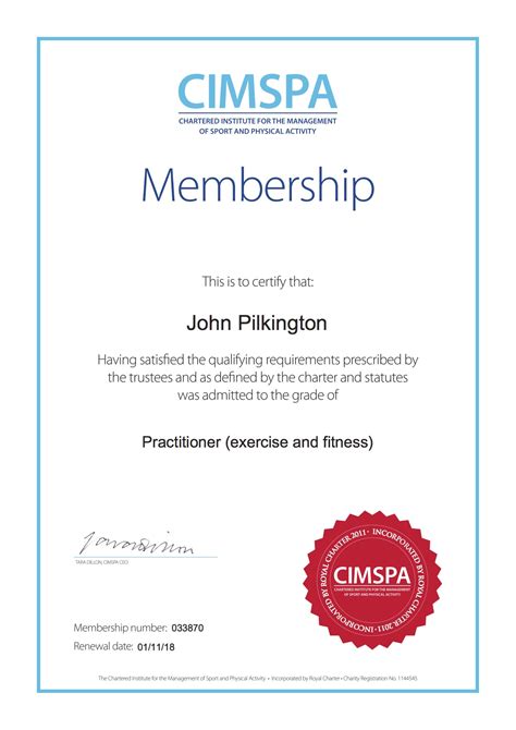 Qualifications – John Pilkington Personal Trainer JPPT