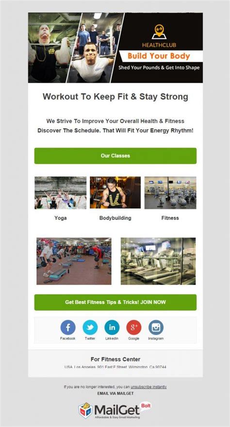10+ Best Fitness Email Templates For Gyms & Trainers | MailGet