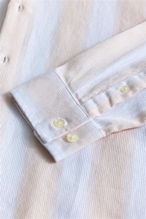 Buy Men's Snitch Fiorella Peach Stripe Shirt Online – SNITCH