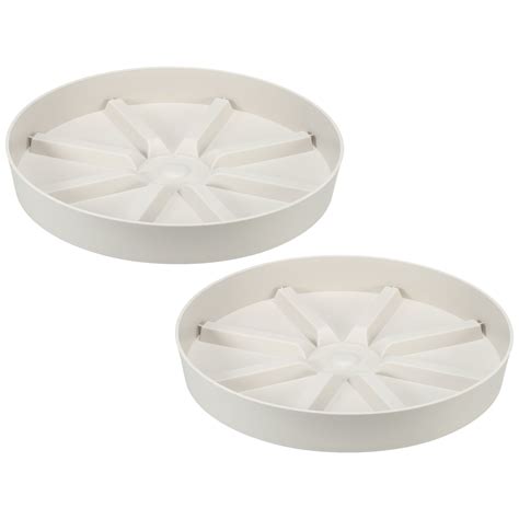 Uxcell Plant Saucers Tray, 2Pcs Durable Plastic Round Flower Pot Drip ...