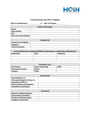 Printable Chronic Care Management Documentation Template - Fill and ...