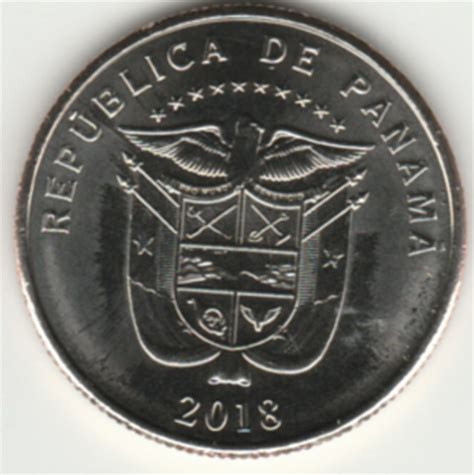 2019 2018 New colored coin of Panama / Un Cuarto de Balboa / Justo ...