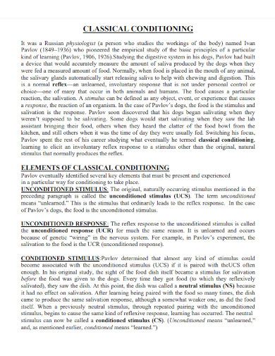 Image result for +Calsical Conditioning Examples