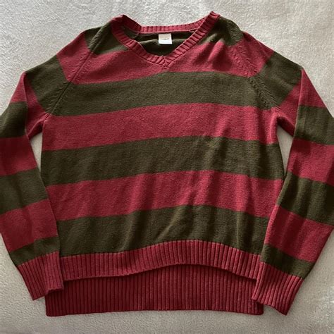 Freddy Krueger red and green sweater - perfect for... - Depop
