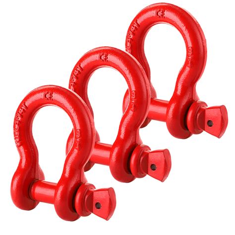 Buy Bekith 3 Pack Shackles 3/4" D Ring Shackle Rugged Unbreakable 28.5 ...