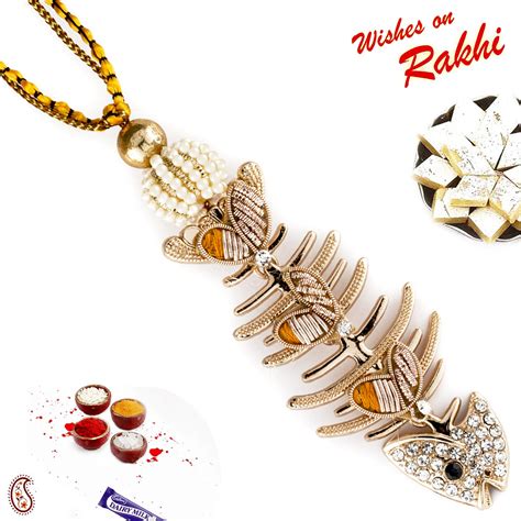 Aapno Rajasthan A Teenage fashioned Lumba Rakhi with American Diamonds