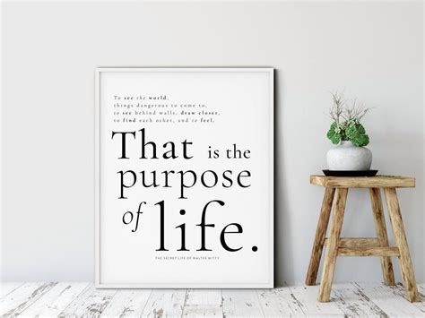 SEPT The Secret Life Of Walter Mitty, Movie Quote, Film Wall Art ...