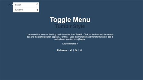 Toggle Menu JavaScript 的图像结果