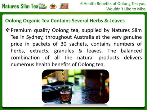 PPT - 6 Health Benefits of Oolong Tea you Wouldn’t Like to Miss PowerPoint Presentation - ID:7552043