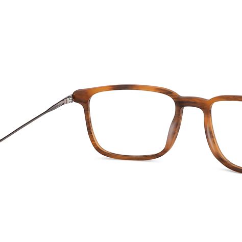 Brown Tortoise Gunmetal Silver Full Rim Square John Jacobs Rich Acetate ...