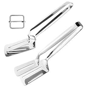 Buy SAICOOS Double Sided Spatula,Tongs for cooking, 12 inch 2pack ...