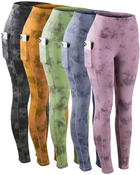 CHRLEISURE Leggings with Pockets for Women, High Waisted Tummy Control ...