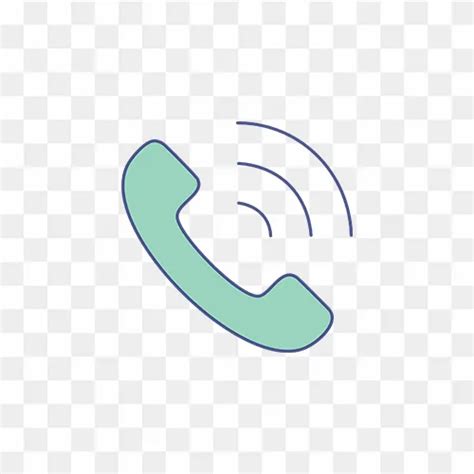 Designer Green Color Call Icon free PNG