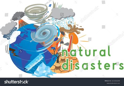 Various Natural Disasters Earth Stock Vector (Royalty Free) 2213016249 ...