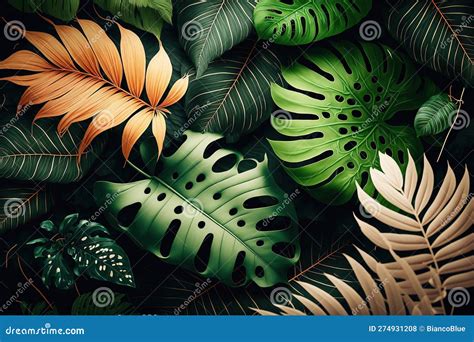 Luxury Tropical Leaves Plant and Foliage Exotic Background Abstract of ...