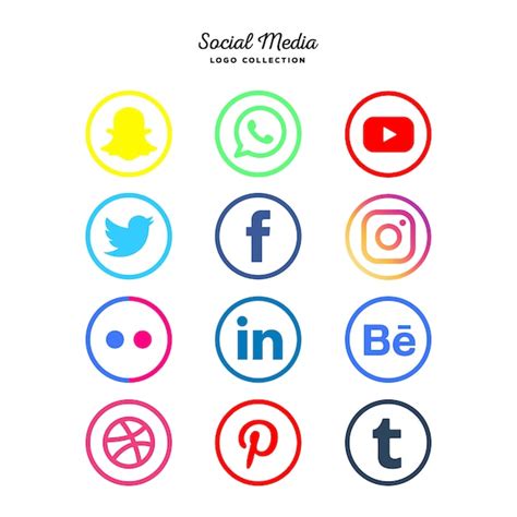 Social media logotype collection | Free Vector