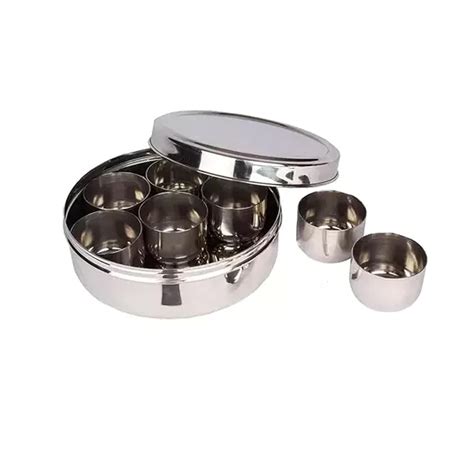 Stainless Steel Spice Box Set of 7 pieces - 825 ml : Amazon.in: Home ...
