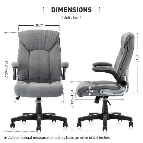 KERMS Ergonomic Executive Home Office Chair, High Back Swivel Computer ...
