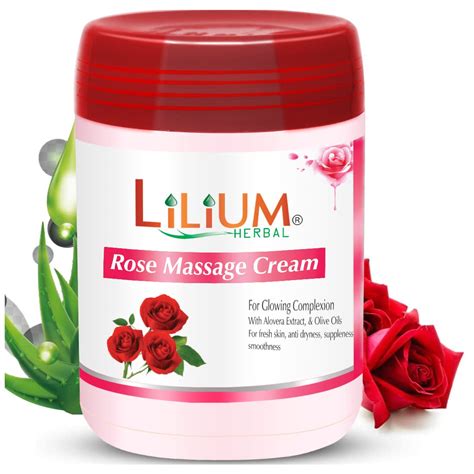 Lilium Herbal Rose Massage Cream 900g, Skin Toning, Skin Soothing, Anti ...
