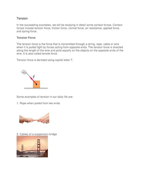 Example of Tension Force 的图像结果