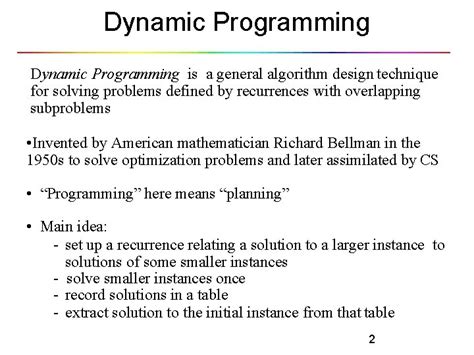 Image result for Dynamic Programming General Method