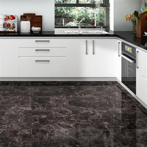 WESTICK Black Marble Peel and Stick Floor Tile India | Ubuy