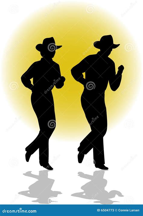 Country Line Dancing Couple/ai Stock Vector - Illustration of clip ...