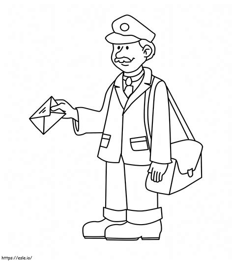 Postman Colouring Pages 的图像结果