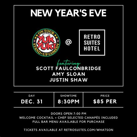 NYE Yuk Yuk’s, 2 King Street West, Chatham, ON, Canada, 31 December ...