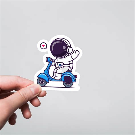 Riding Astronaut Stickers - Journey to the Stars with Adventurous ...