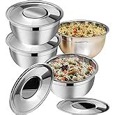 Buy Kraft Stainless Steel Serving Bowl with Lid Set of 3 pcs - 18cm ...