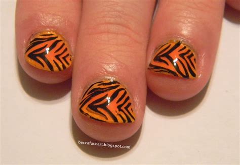 Becca Face Nail Art: Tiger Nails