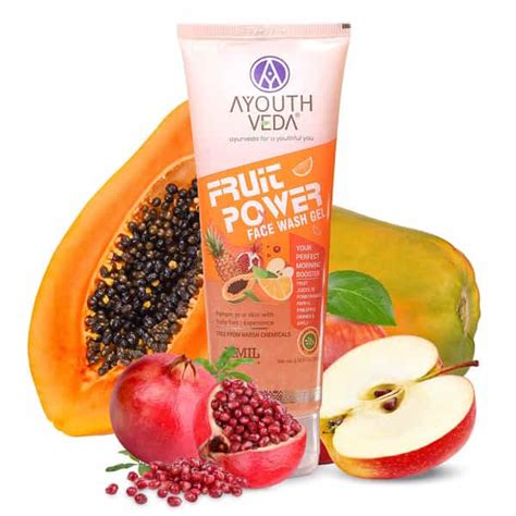 Buy AYOUTHVEDA FRUIT POWER FACE WASH GEL | VITAMIN A C & ANTIOXIDANT ...