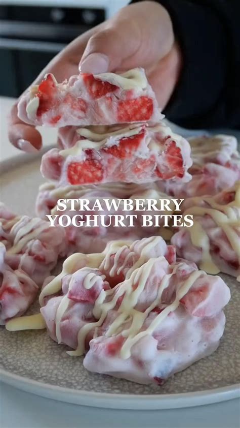 Easy strawberry yogurt bites – Artofit