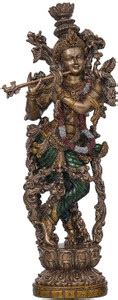 KAAC HANDICRAFTS Premium Large Krishna Idol ColdCast Finish Lord ...