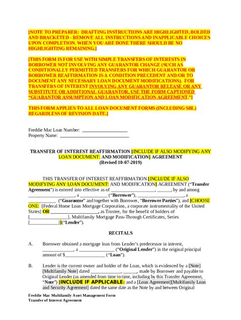 THIS IS FOR USE WITH SIMPLE TRANSFERS OF INTERESTS IN BORROWER NOT ...