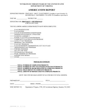 Fillable Online vfwva AMERICANISM REPORT - VFW Virginia - vfwva Fax ...
