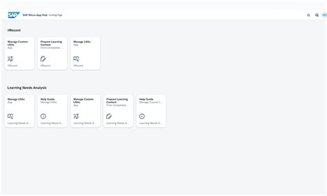 SAP Micro-App Hub, User Learning and Change Management