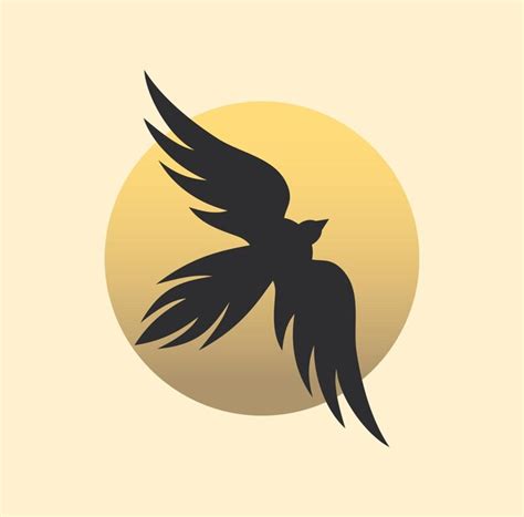 Illustration de conception de logo oiseau volant | Vecteur Premium