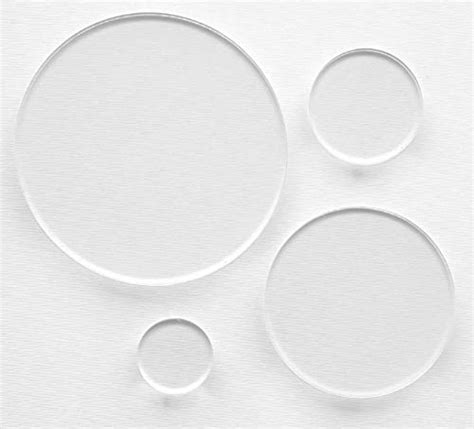 100 Laser Cut Clear Acrylic Blank Round Discs Smooth Edge Transparent ...
