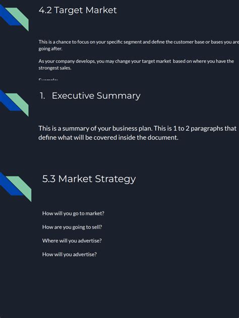Business Plan Template Examples 的图像结果
