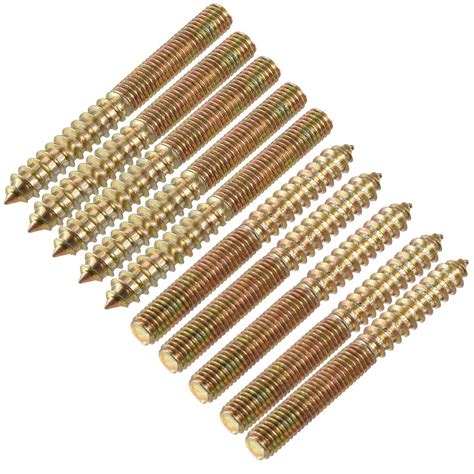 uxcell M8 Hanger Bolts Length 3"(75mm) Double Headed Bolts Self-Tapping ...