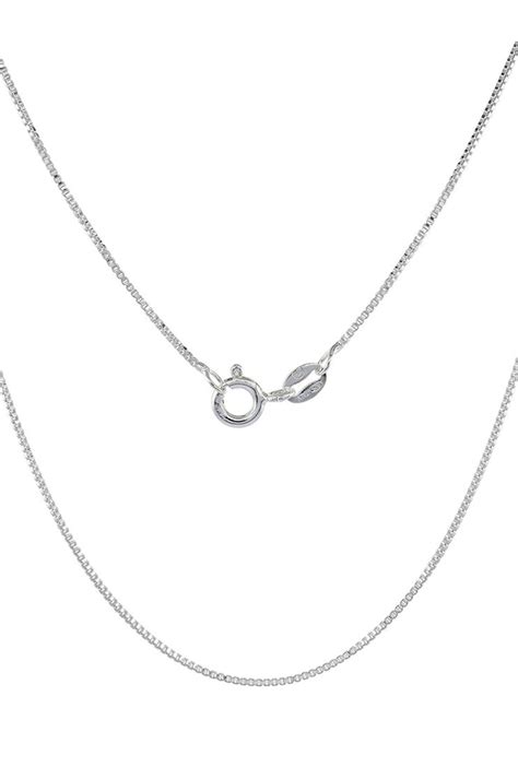 Classic Box Sterling Silver Chain | 925 Silver Jewellery by Mannash